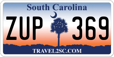 SC license plate ZUP369