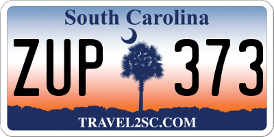 SC license plate ZUP373