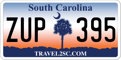 SC license plate ZUP395