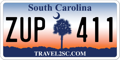 SC license plate ZUP411