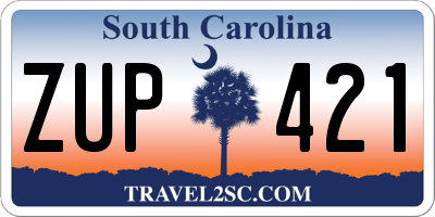 SC license plate ZUP421