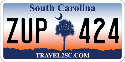 SC license plate ZUP424