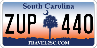 SC license plate ZUP440