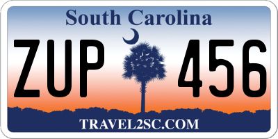 SC license plate ZUP456