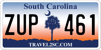 SC license plate ZUP461