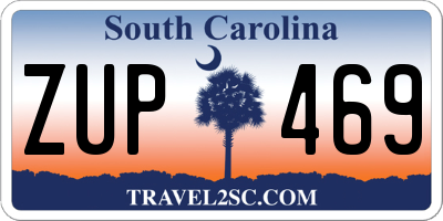 SC license plate ZUP469