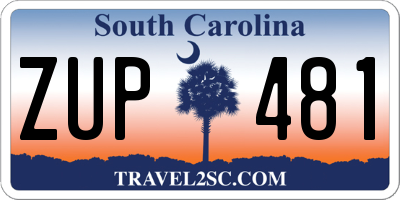 SC license plate ZUP481