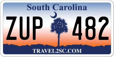 SC license plate ZUP482