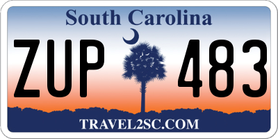 SC license plate ZUP483