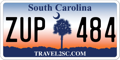 SC license plate ZUP484
