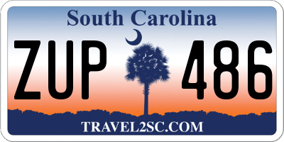 SC license plate ZUP486