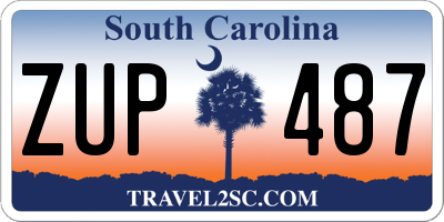 SC license plate ZUP487