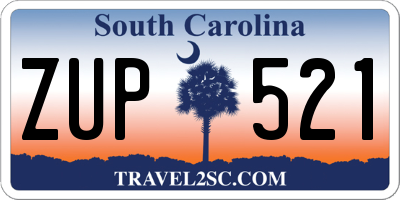 SC license plate ZUP521