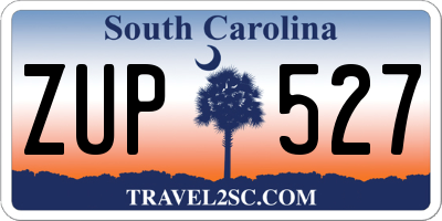 SC license plate ZUP527