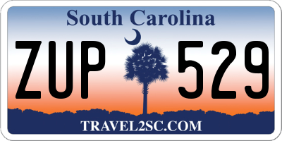 SC license plate ZUP529