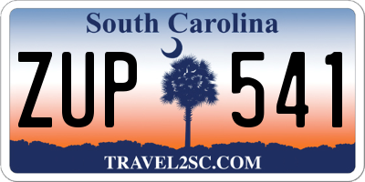 SC license plate ZUP541