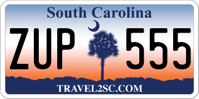 SC license plate ZUP555