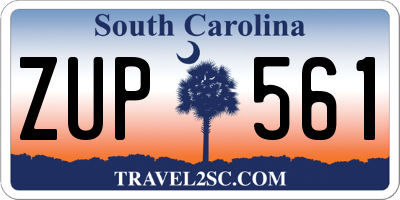 SC license plate ZUP561