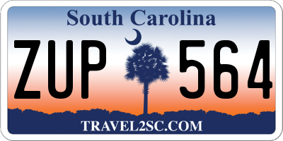 SC license plate ZUP564