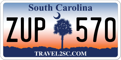 SC license plate ZUP570