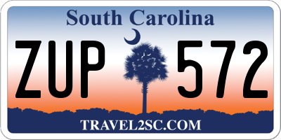 SC license plate ZUP572