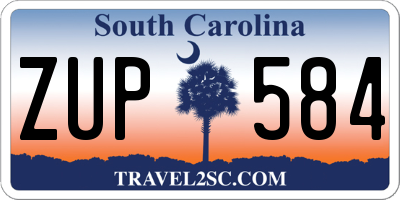 SC license plate ZUP584