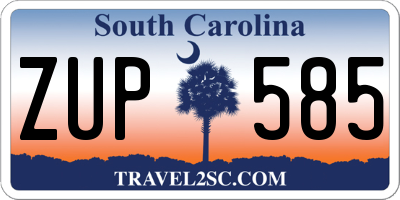 SC license plate ZUP585
