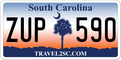 SC license plate ZUP590