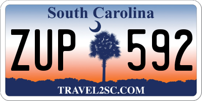 SC license plate ZUP592