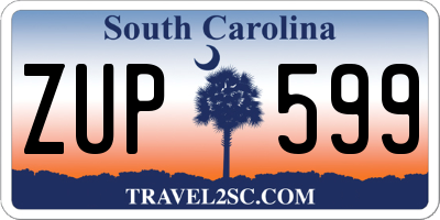 SC license plate ZUP599
