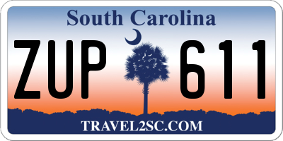 SC license plate ZUP611