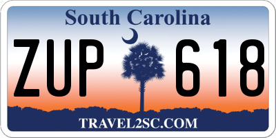 SC license plate ZUP618