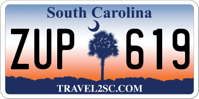 SC license plate ZUP619