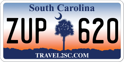 SC license plate ZUP620