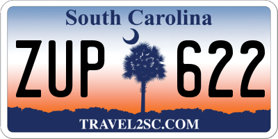 SC license plate ZUP622
