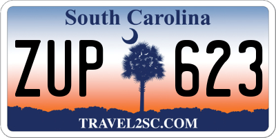 SC license plate ZUP623