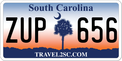 SC license plate ZUP656
