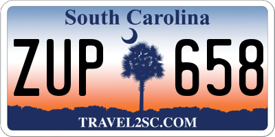 SC license plate ZUP658
