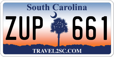 SC license plate ZUP661