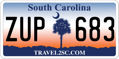 SC license plate ZUP683