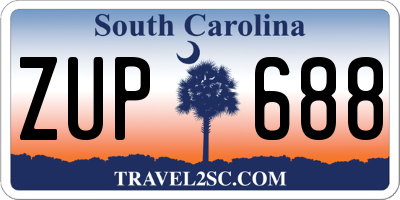 SC license plate ZUP688