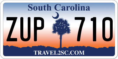 SC license plate ZUP710