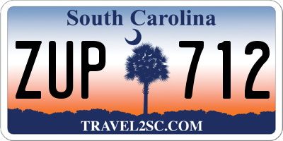 SC license plate ZUP712