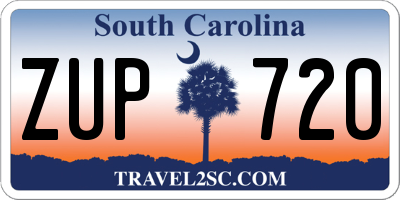 SC license plate ZUP720