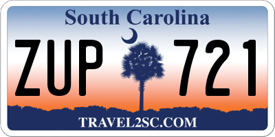 SC license plate ZUP721