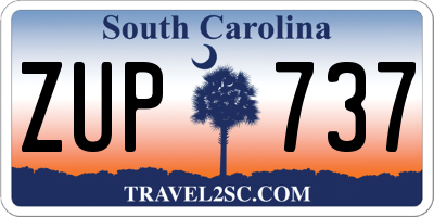 SC license plate ZUP737
