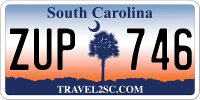 SC license plate ZUP746