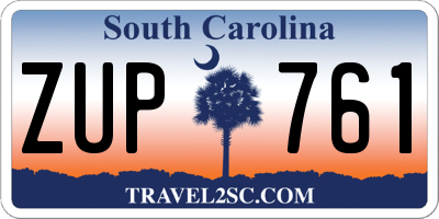 SC license plate ZUP761