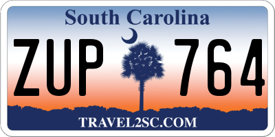 SC license plate ZUP764