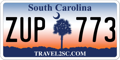 SC license plate ZUP773
